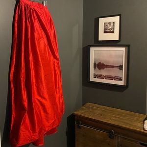 Dornik Couture Red Ballgown Skirt w/slight Train